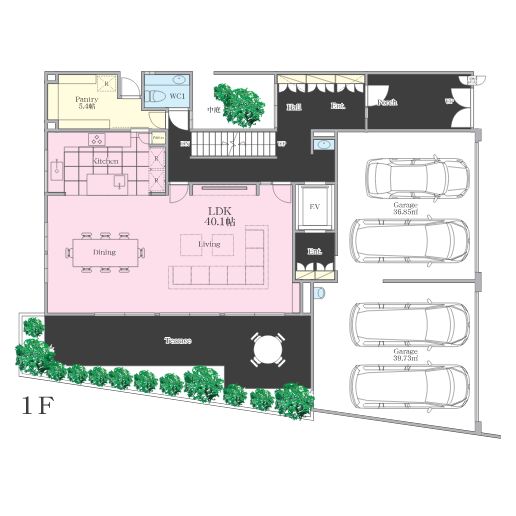 間取り図 地下1階